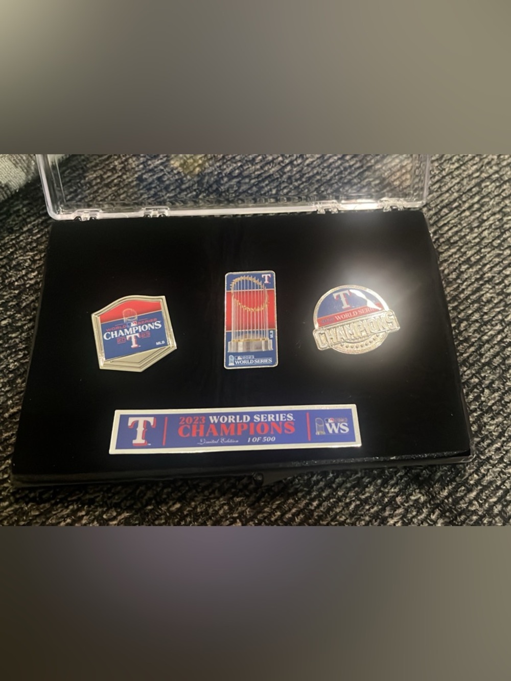 2023 World Series Champions Texas Rangers Pin Set Wincraft